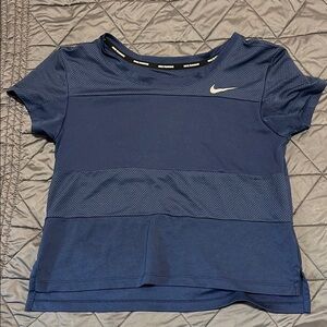 Nike Blue Boxy Crop Polo T-Shirt